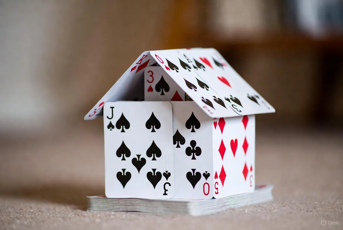Small House Made By Cards