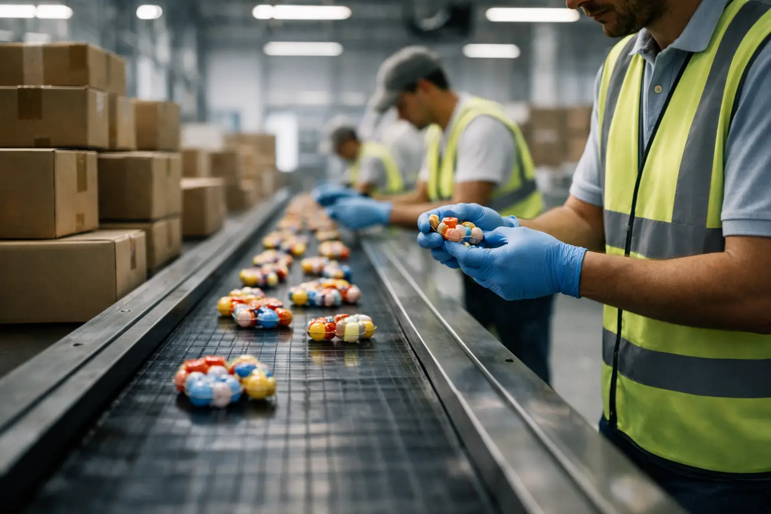 Licensed products prepared for shipment