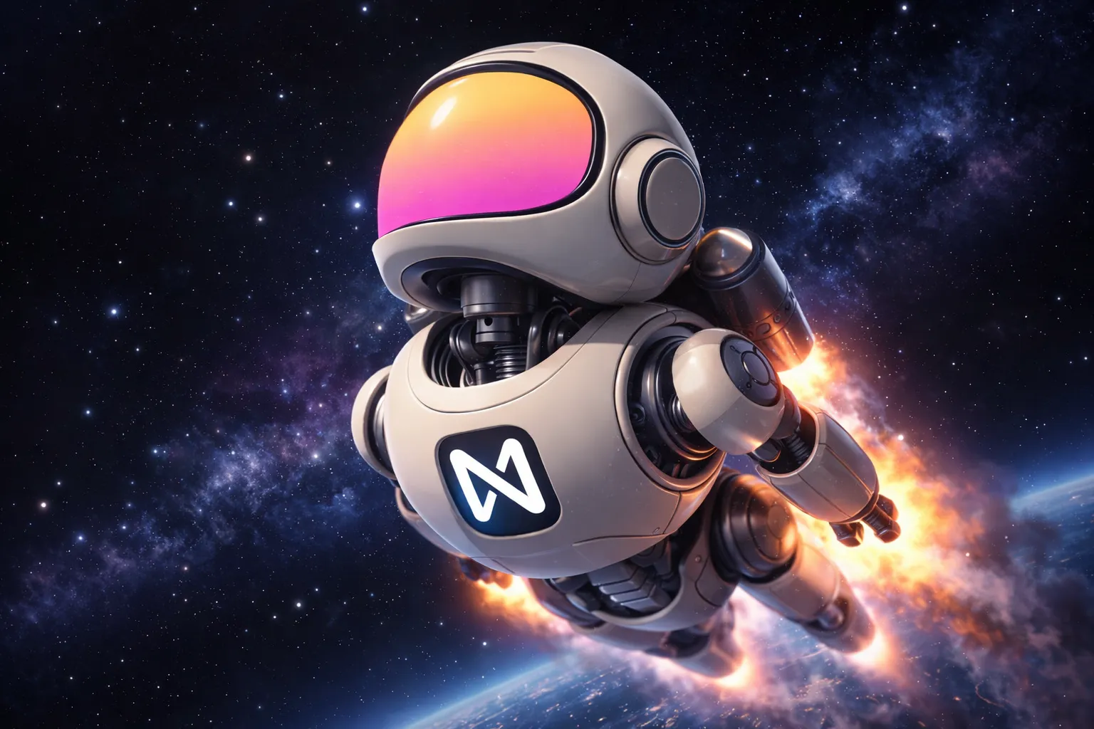 NEAR: AI Robot Flew At Space