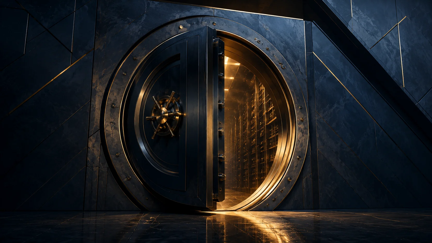 Strategy holds 843738 Bitcoin — corporate treasury vault with Q1 loss chart