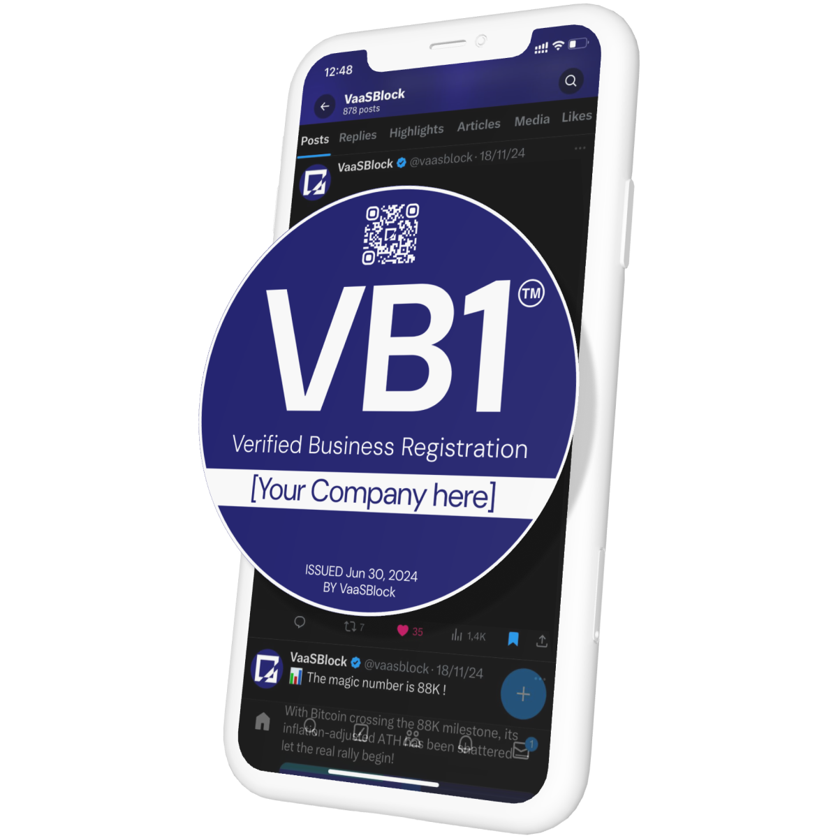 Sample VB1 badge